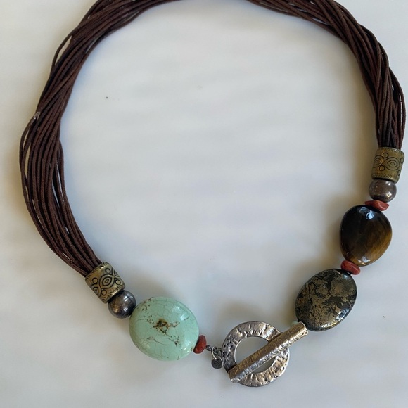 Silpada “Pick me Up” Tigers eye Beaded Necklace N1891 18” long - Picture 3 of 6